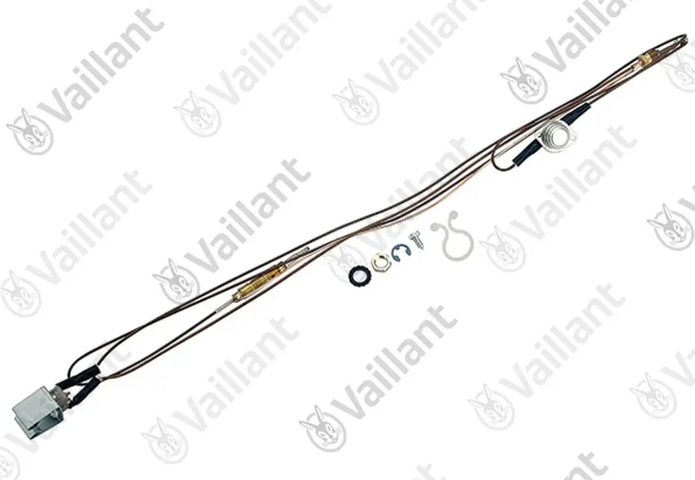 Vaillant Thermoelement mit mehreren Leitungen und Zubehörteilen, geeignet für Heizungs- oder Temperaturregelungsanwendungen.